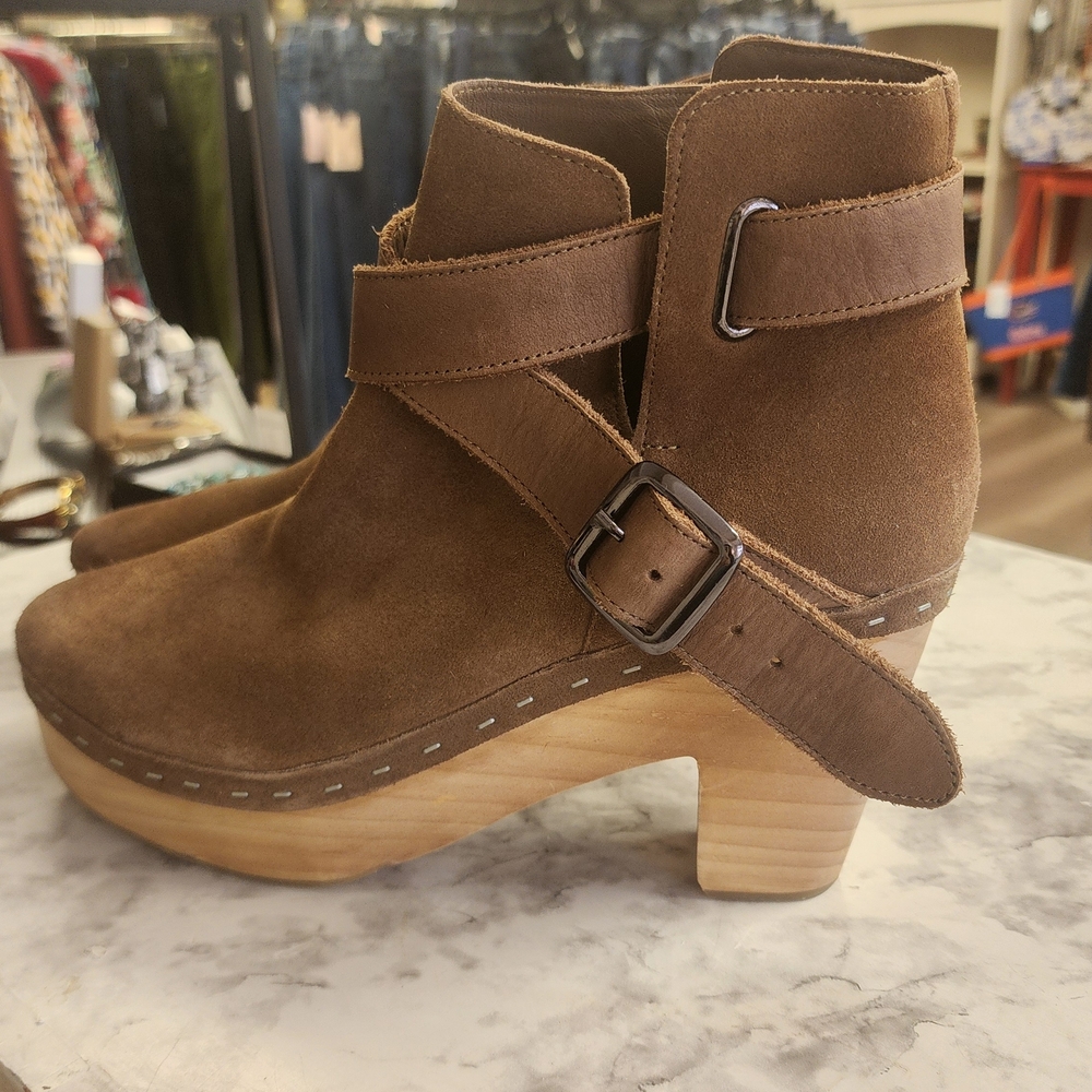 Free People Brown Suede Ankle Booties